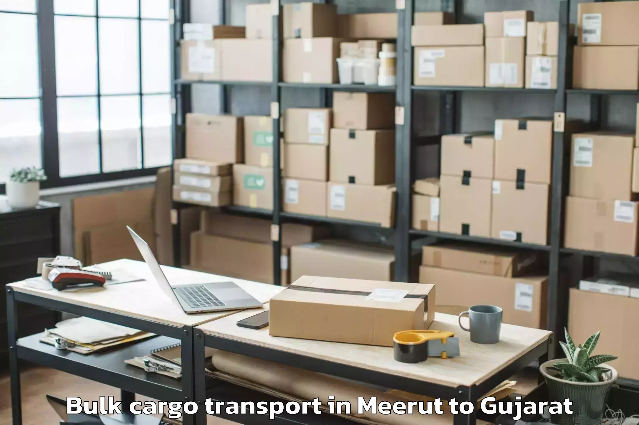 Comprehensive Meerut to Mahesana Bulk Cargo Transport